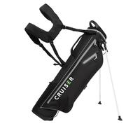 Cruiser Golf CR-Lite 7" Stand Bag | Lightweight, Slim Standbag with Padded Double Shoulder Straps | 4-Way Divider | 3 Pockets, Grab Handle, Rain Hood (Black/Grey 2026)