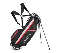 CRUISER GOLF SB2 Golf Stand Bag - Super Lightweight Carry Bag - Only 1.8kg - Padded Double Shoulder Strap - Large Accessory Pockets - Spacious 4 Way Divider Top