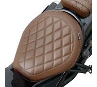 Cruiser Replacement Seats for Rebel CMX CM 1100 CMX1100 CM1100 2021 2022 2023 2024 Front Driver Cushion Saddle Pad Rear Passenger Seat Covers, Rebel1100 Soft Leather Seat Cushions (Front-Brown)
