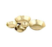 Cruiser’s Caché 13.5" Cluster of 5 Serving Bowls. Rustic Gold Finish, Hand-Crafted, Artisan Made
