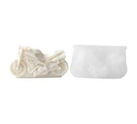 Cruiser Sculpture Vessel, Non Stick Motorcycle Silicone Mold, 5.1 Inch High Detail Casting, Heavy Duty Flexible Wax Core, Sporty Studio Craft Tool with Finish Candle Mold for Table Decoration