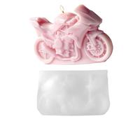 Cruiser Sculpture Vessel, Non Stick Motorcycle Silicone Mold, 5.1 Inch High Detail Casting, Heavy Duty Flexible Wax Core, Sporty Studio Craft Tool with Finish Candle Mold for Table Decoration