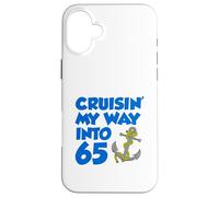 Cruisin' My Way Into 65 Anchor 65th Birthday Cruise Case for iPhone 16 Plus