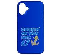 Cruisin' My Way Into 67 Anchor 67th Birthday Cruise Case for iPhone 16 Plus
