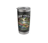 Cruisin The River City 2025 Moss Point MS Classic Car Design Stainless Steel Insulated Tumbler