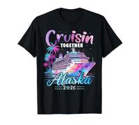 Cruisin Together Alaska Cruise 2026 Family Vacation Matching Value Graphic T-Shirt, Men, Black, L