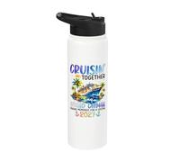 Cruisin Together Grand Cayman 2027 Ship Dolphin Vacation Stainless Steel Insulated Water Bottle