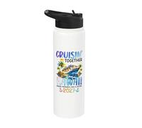 Cruisin Together Hawaii 2027 Cruise Ship Dolphin Vacation Stainless Steel Insulated Water Bottle