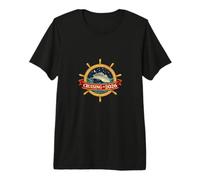 Cruising 2026 Vintage Ship Wheel Ocean Liner Night Premium T-Shirt