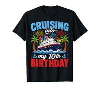 Cruising Birthday Cruise Ship 10th Birthday 10 Year Old T-Shirt