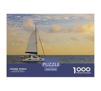 Cruising Catamaran Jigsaw Puzzles Puzzles for Adults Kids. 1000 Piece Sailing Vessels Whimsical Challenge Toy Educational Games Home Decoration for Educational Games Gifts 70x50cm/1000pcs