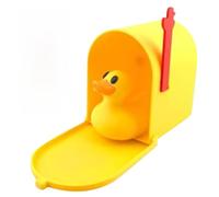 Cruising Duck Mini Mailbox Door Magnet, 3D Duck Mail Magnet with The Movable Flag, Funny Yellow Ducks Mailbox Decor, for Door, Refrigerator and Metal Surfaces