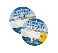 Cruising Ducks Tag with Hole | 30 Pack | Carnival Rubber Cruising Duck Tag | 2.5" inch Circle Tags | #CruisingDucks