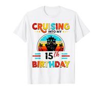 Cruising Into My 15th Birthday Cruise Party 15 Years Old T-Shirt