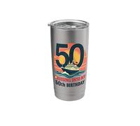Cruising Into My 50th Birthday Sunset Stainless Steel Insulated Tumbler