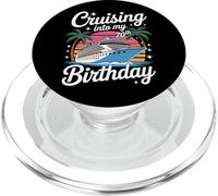 Cruising Into My 70th Birthday Caribbean Cruise Fan PopSockets PopGrip for MagSafe