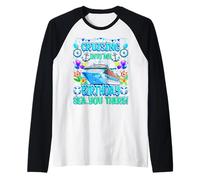 Cruising Into My Birthday - Sea You There Funny Cruise Tee Raglan Baseball Tee