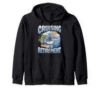 Cruising into Retirement Cruise Vacation Party Cruiser Gifts Zip Hoodie