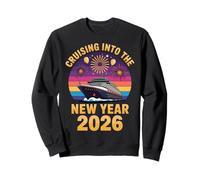 Cruising Into The New Year 2026 Cruise Vacation Fireworks Sweatshirt