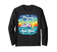 Cruising Into The New Year 2026 Vacation Party Family Cruise Long Sleeve T-Shirt