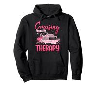 Cruising Is My Therapy Pink Flamingo Cruise Ship Cruising Pullover Hoodie