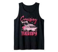 Cruising is My Therapy Pink Flamingo Cruise Ship Cruising Tank Top