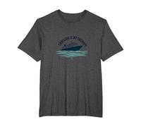Cruising is My Therapy Vacation Lover Ocean Getaway Quote T-Shirt, Men's Big and Tall, Dark Heather Grey, 5X Tall