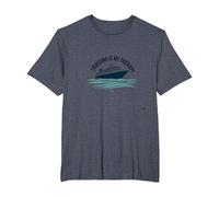 Cruising is My Therapy Vacation Lover Ocean Getaway Quote T-Shirt, Men's Big and Tall, Heather Blue, 6X Tall