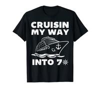 Cruising My Way Into 70 Funny Boat Captain 70th Birthday T-Shirt