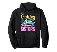 Cruising Sisters Funny Cruise Vacation Cruiser Sister Gifts Pullover Hoodie