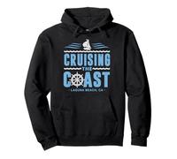 Cruising The Coast Laguna Beach California Sail Boat Captain Pullover Hoodie