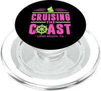 Cruising The Coast Long Beach California Sail Boat Captain PopSockets PopGrip for MagSafe