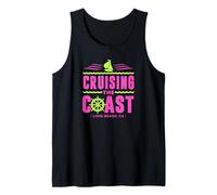 Cruising The Coast Long Beach California Sail Boat Captain Tank Top