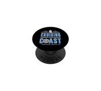 Cruising The Coast Monterey Beach California Sail Boat PopSockets Adhesive PopGrip