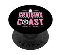 Cruising The Coast Ocean City Beach Maryland Sail Boat PopSockets Adhesive PopGrip