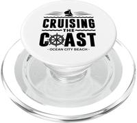 Cruising The Coast Ocean City Beach Maryland Sail Boat PopSockets PopGrip for MagSafe