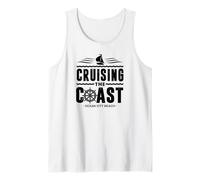 Cruising The Coast Ocean City Beach Maryland Sail Boat Tank Top