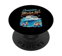 Cruising Through Life One Port At A Time Funny Cruise Boat PopSockets Adhesive PopGrip
