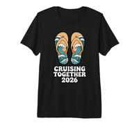 Cruising Together 2026 Ocean Wave Sandals Nautical Trip Premium T-Shirt