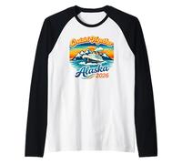 Cruising Together Alaska 2026 Glacier Sunset Wilderness Trip Raglan Baseball Tee