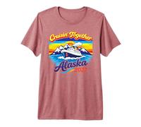 Cruising Together Alaska 2027 Glacier Sunset Wilderness Trip Premium T-Shirt