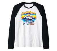 Cruising Together Alaska 2027 Glacier Sunset Wilderness Trip Raglan Baseball Tee