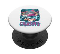 Cruising Tropical Cruise Ship Sunset Paradise PopSockets Adhesive PopGrip
