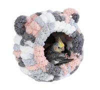 crukakulash Bird Nest for Cage Bird Nest Bed Breeding House Warm Snuggle Hut Brids Cage Accessories for Conure Lovebirds Small Pets Cherry Blossom Fall Pink