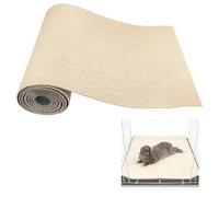 crukakulash Rabbit Scratch Pad 11.81Inchx3.28ft Self Adhesive Rabbit Scratching Pad Cuttable Bunny Scratching Pads for Biting Nesting khaki