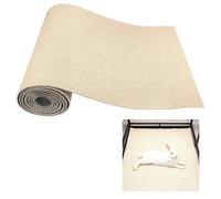 crukakulash Rabbit Scratch Pad 11.81Inchx6.56ft Self Adhesive Rabbit Scratching Pad Cuttable Bunny Scratching Pads for Biting Nesting khaki