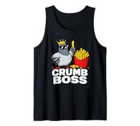 Crumb Boss Pigeon Fries Funny Food Graphic Tank Top