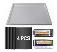Crumb Tray Replacement Parts for Ninja Foodi SP101 SP151 Air Fryer Oven Accessories, with 4 Pack Silicone Oven Mats for Ninja Digital Air Fry Countertop Oven