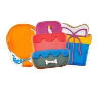 CRUMBARK Dog Birthday Treats | Hand-Decorated Treats - 3 Pack in Gift Box | Extra Large Treat 62g Cookie, Vegan Dog Birthday Cake