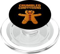 Crumbled Confessions Emo Sad Gingerbread Christmas Cookie PopSockets PopGrip for MagSafe